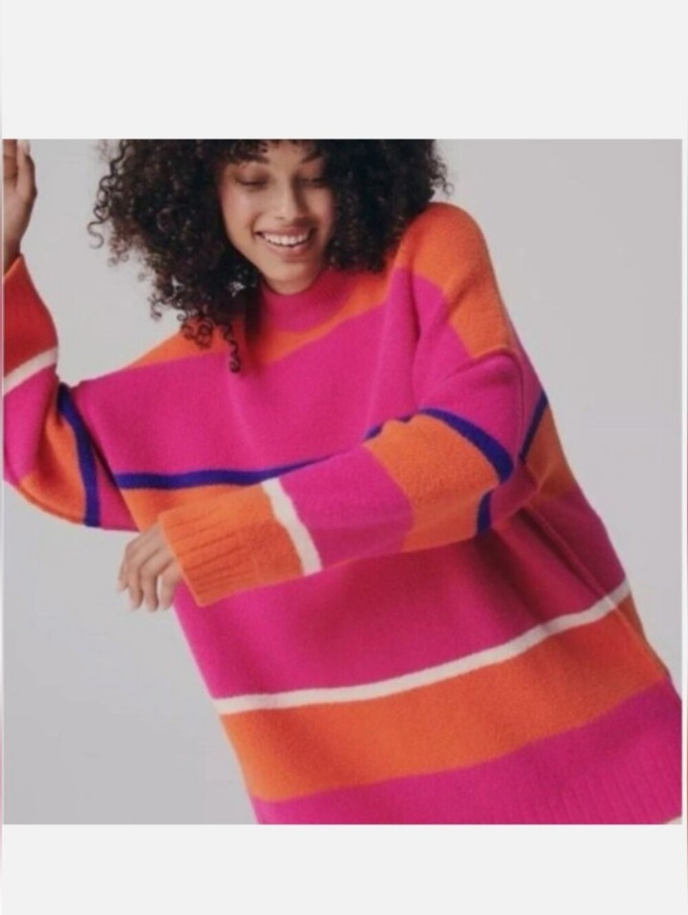 Free People Peaches Striped Tunic Sweater - Picture 3 of 10